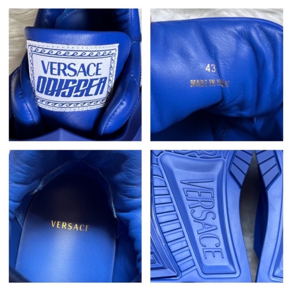 New! VERSACE Odissea Medusa Logo Platform Leather Sneakers IT 43 - Picture 9 of 10